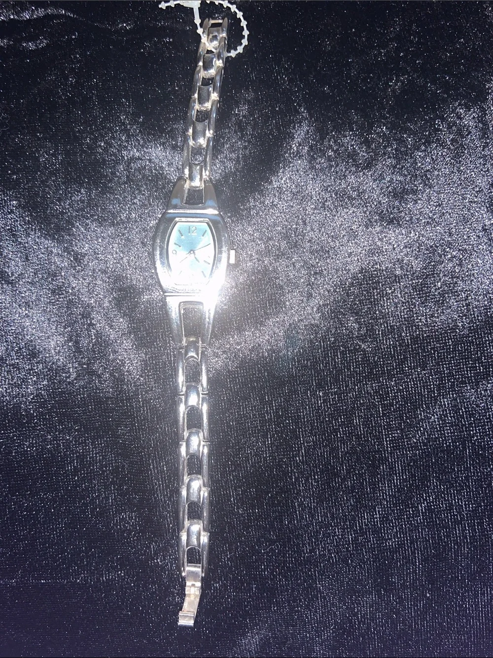 Xhilaration Silver Bracelet Watch with Light Blue Dial